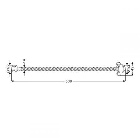 สายน้ำดีสเตนเลสน้ำอุ่น-น้ำเย็น 20 นิ้ว RASLAND RA G41-20-50_3