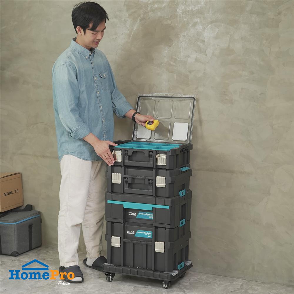 ชุดกล่องเครื่องมือมีล้อ 5IN1 MATALL PRO D51S4A สีดำ/ฟ้า