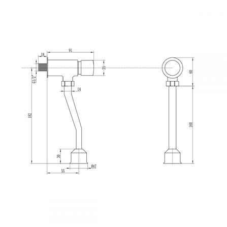 ฟลัชวาล์วโถชายท่อโค้ง BEN BN L1211-L12345_1