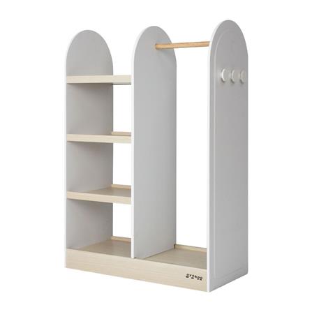 ตู้เสื้อผ้าเด็กโล่งพร้อมชั้นวาง OYAKOO LUNA 82.2 ซม. สีขาว/ลายไม้_0