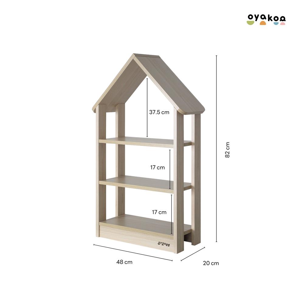 ชั้นวางของโล่งสำหรับเด็ก 3 ชั้น OYAKOO STELLA 48 ซม. สีโอ๊ค