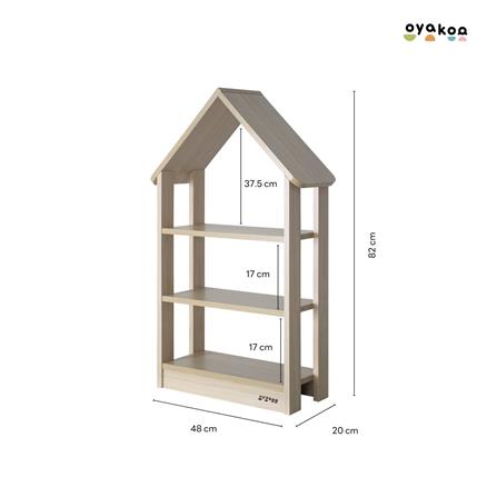 ชั้นวางของโล่งสำหรับเด็ก 3 ชั้น OYAKOO STELLA 48 ซม. สีโอ๊ค_4