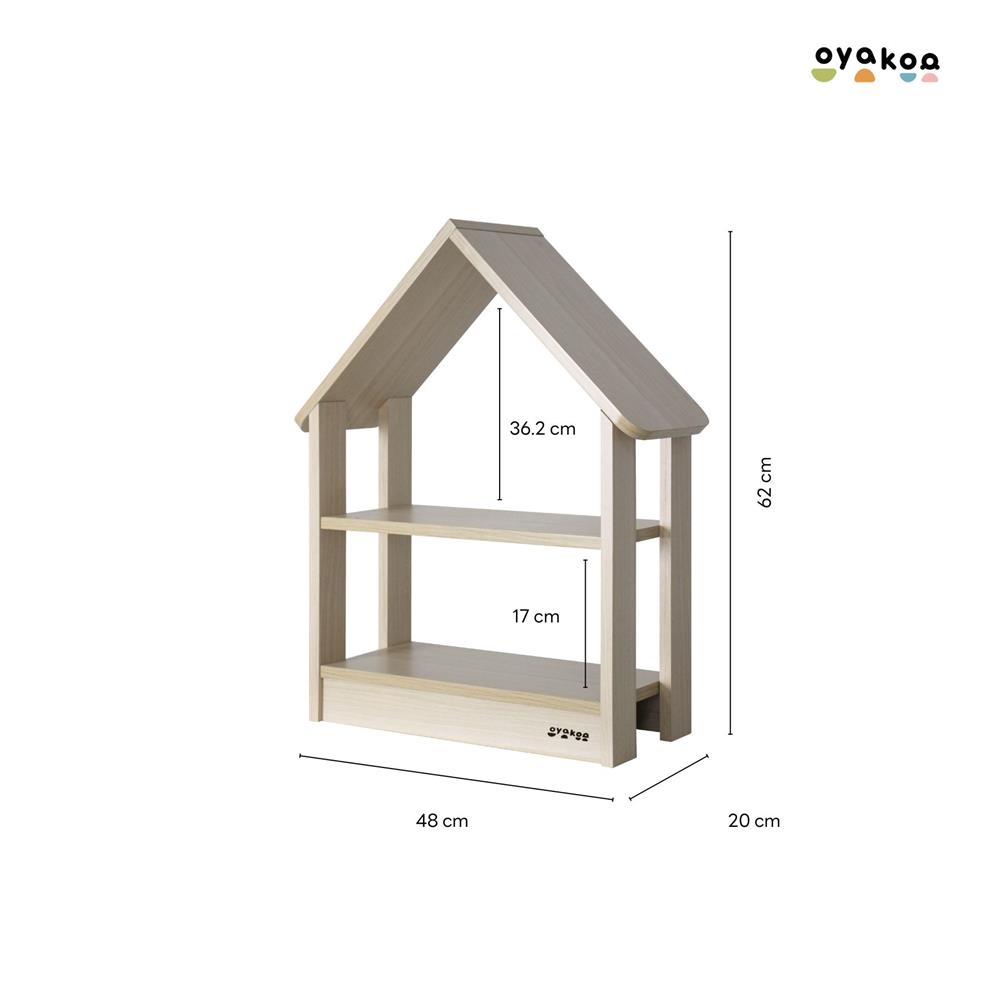 ชั้นวางของโล่งสำหรับเด็ก 2 ชั้น OYAKOO STELLA 48 ซม. สีโอ๊ค