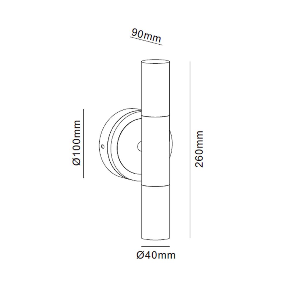 ไฟกิ่งภายใน LED CARINI MD008-360 9 วัตต์ DAYLIGHT/COOL WHITE/WARM WHITE สีขาว/ทอง 2 หัว