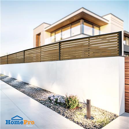 รั้วบังตาโปร่ง SUNSHIELD SET-B S90 0.6x2 ม. สีวอลนัท_2