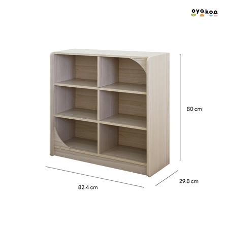 ตู้วางของโล่งสำหรับเด็ก 6 ช่อง OYAKOO CHALIE'S CUBE 82.4 ซม. สีไวท์โอ๊ค_6