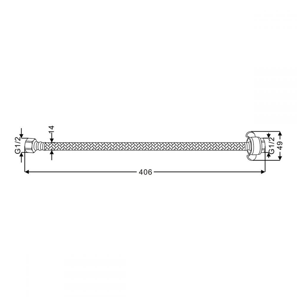 สายน้ำดีสเตนเลสน้ำอุ่น-น้ำเย็น 16 นิ้ว RASLAND RA G41-16-40
