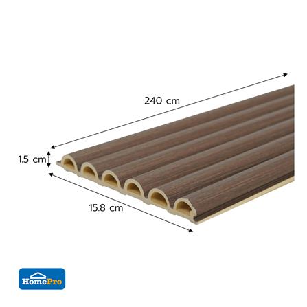 แผ่นผนัง WPC CROBERN FJ2002 WPC01 15.8x1.5x240 ซม. สีวอลนัท_4
