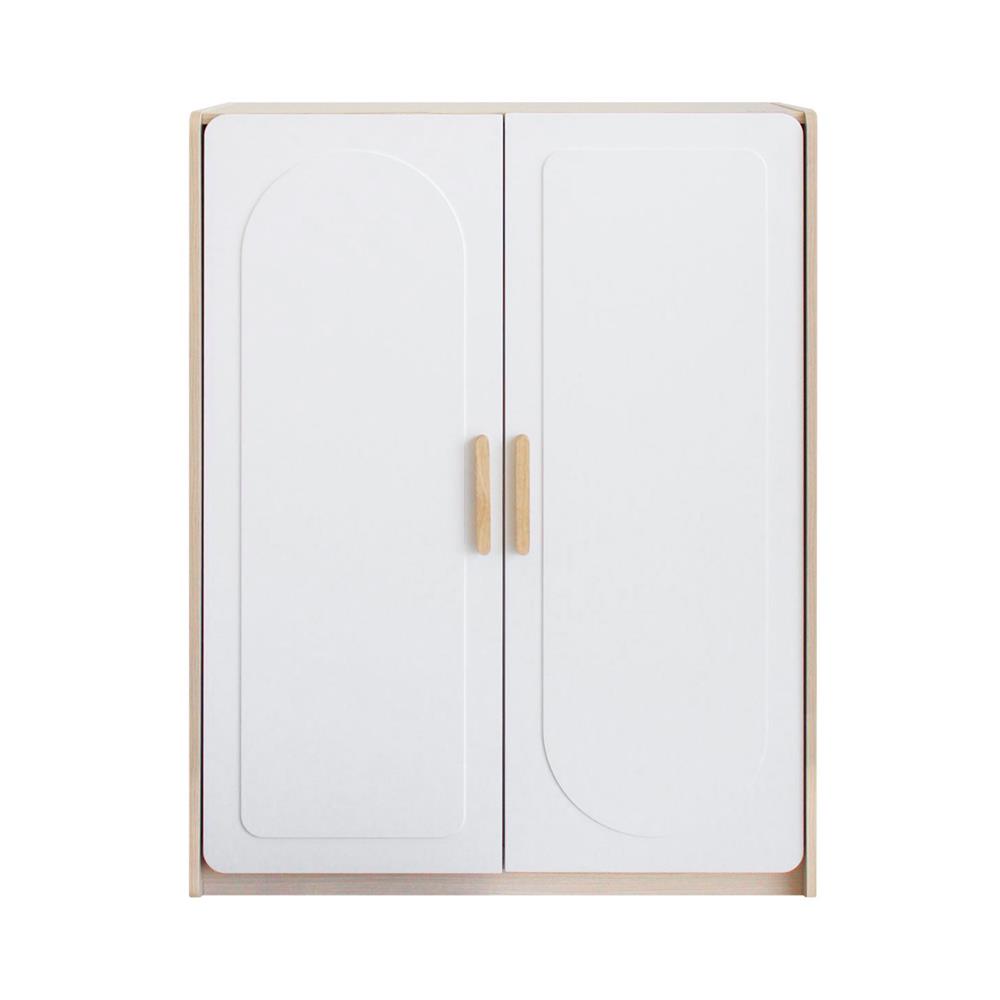 ตู้เสื้อผ้าเด็ก 2 บานเปิด OYAKOO LUNA 83 ซม. สีขาว/ลายไม้