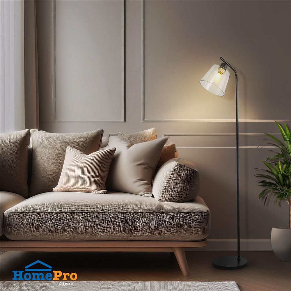 ไฟตั้งพื้น CARINI ML24318 สีใส/ดำ 1 หัว