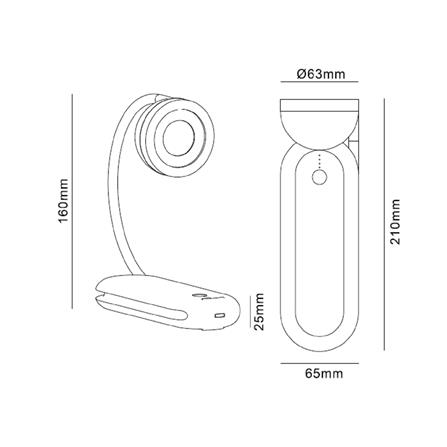 ไฟอ่านหนังสือ LED CARINI MT15-3686BK 5 วัตต์ สีดำ_9
