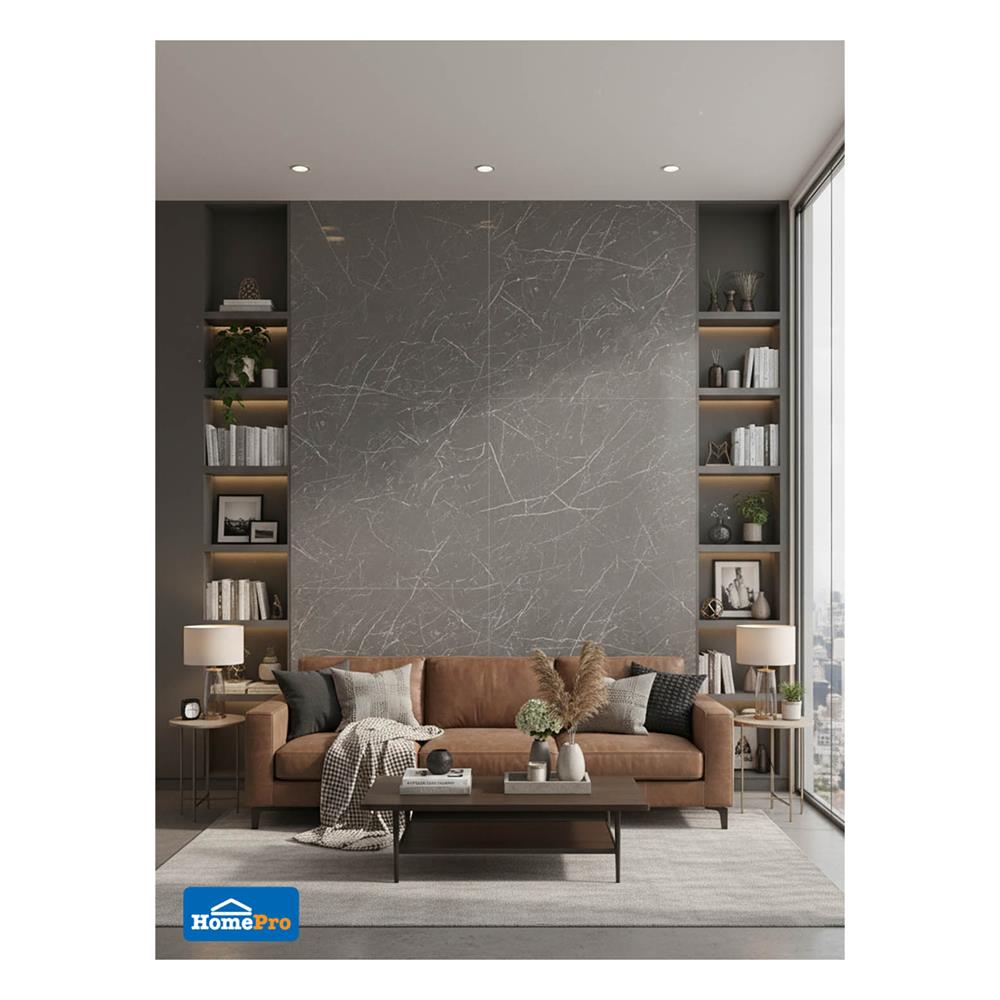 แผ่นตกแต่งผนัง SPC WALL PANEL 122x244 ซม. TARA คาราโตโร่ ดำ
