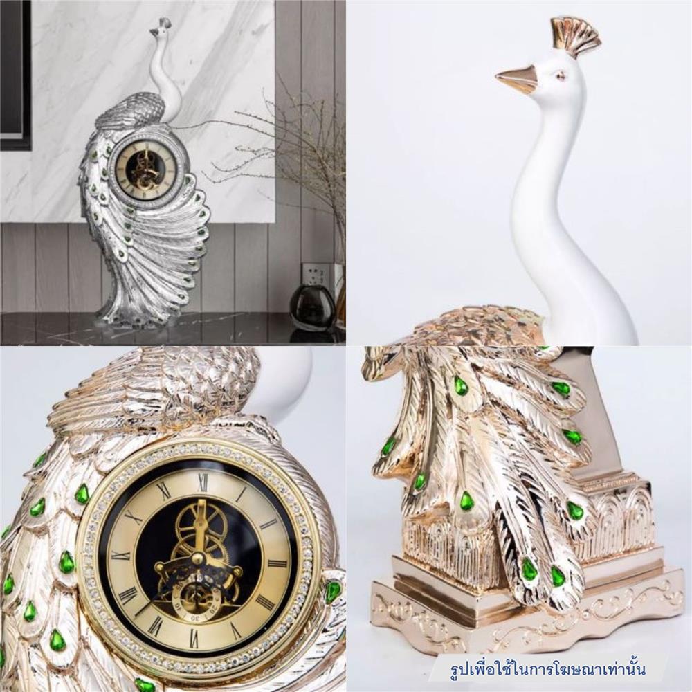 นาฬิกาตั้งโต๊ะ INTERY CT215C048_04 23.62X7.87 นิ้ว สีเงิน