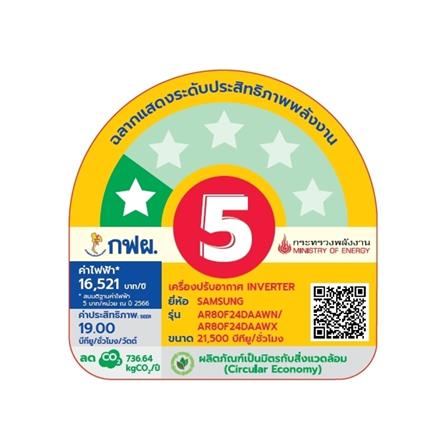 แอร์ผนัง SAMSUNG AR80F24DAAWNST 21500 บีทียู อินเวอร์เตอร์_5