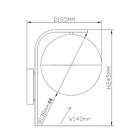 ไฟกิ่งภายใน CARINI 5001-1SN สีขาว/เงิน 1 หัว_5
