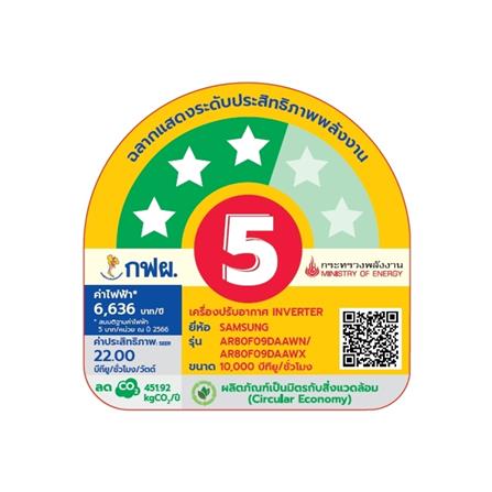 แอร์ผนัง SAMSUNG AR80F09DAAWNST 10000 บีทียู อินเวอร์เตอร์_5