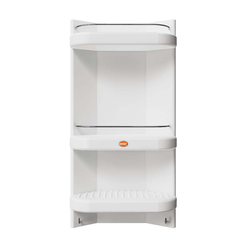 ชั้นวางเข้ามุม 3 ชั้น SUPER JENNY สีขาว