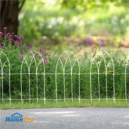 รั้วเหล็กเคลือบ PVC SPRING GB002 สีขาว_0