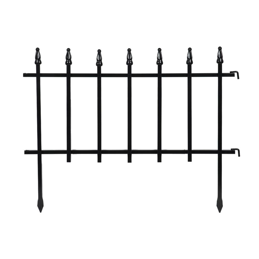 รั้วเหล็ก SPRING ลายลูกศร สีดำ