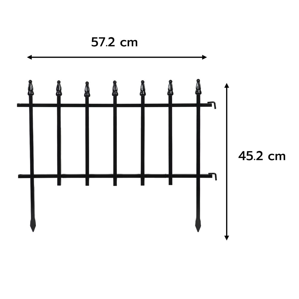 รั้วเหล็ก SPRING ลายลูกศร สีดำ