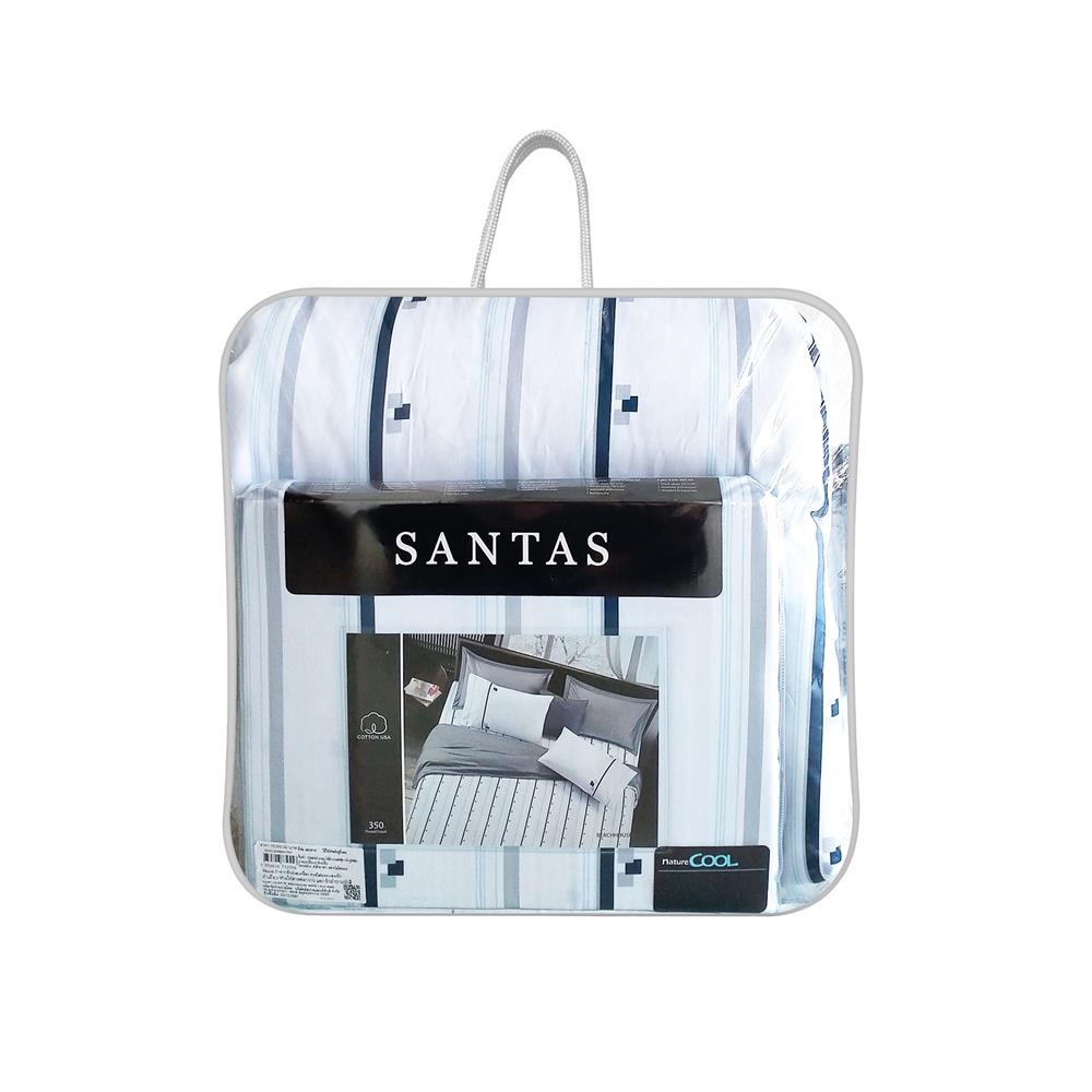 ชุดผ้าปูที่นอน 5 ฟุต (ชุด 7 ชิ้น) SANTAS COTTON USA BEACHHOUSE WH