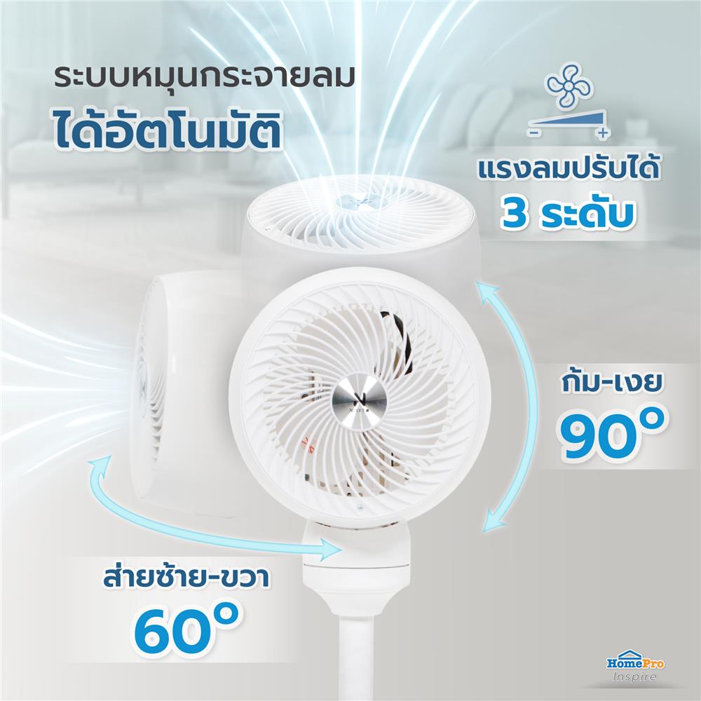 พัดลมตั้งพื้น 8 นิ้ว NIKITO SYF-HL302R สีขาว