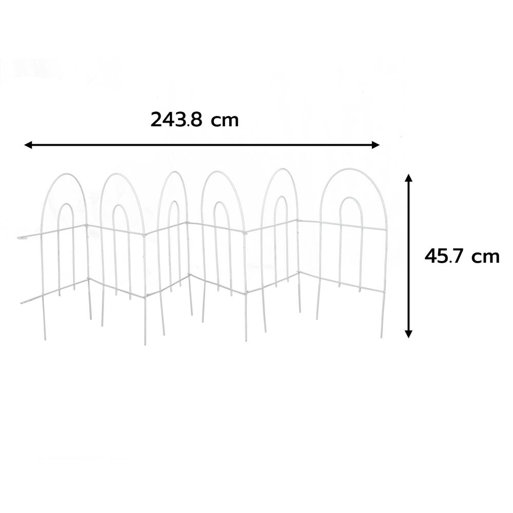 รั้วเหล็กเคลือบ PVC SPRING 51808 สีขาว