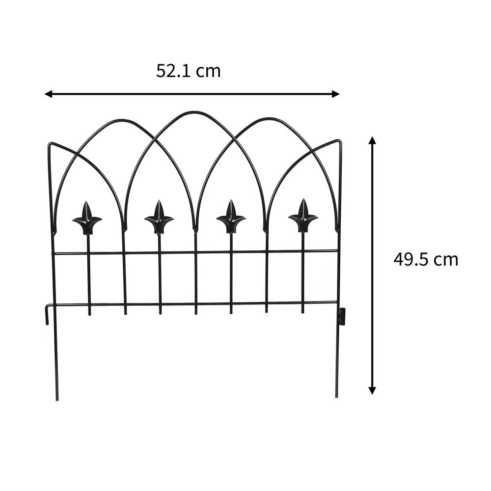 รั้วเหล็ก SPRING สไตล์โกธิค สีดำ