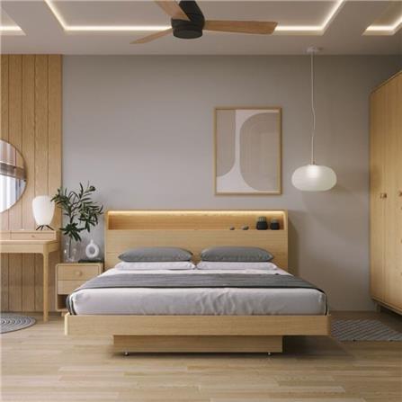 เตียง 6 ฟุต SB FURNITURE HAGI 19217661 สี MONACO OAK_6