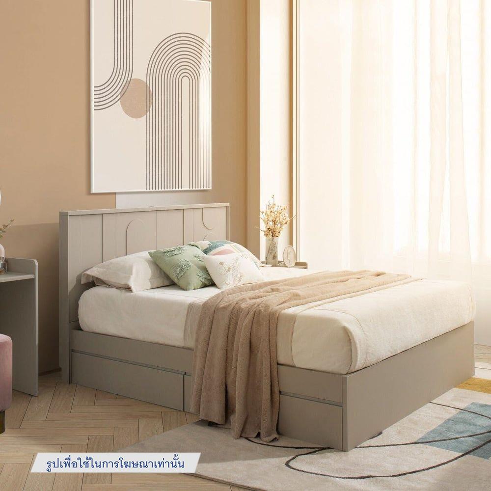 เตียง 3.5 ฟุต SB FURNITURE LAVIQUE 19225518 สีน้ำตาล/ครีม