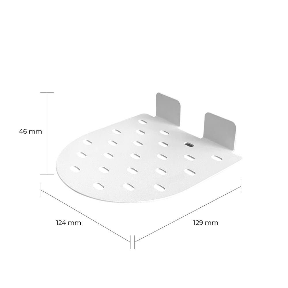 แผ่นชั้นวางของเหล็ก SPACEMAKER 12.4X12.9X4.6 ซม. สีขาว