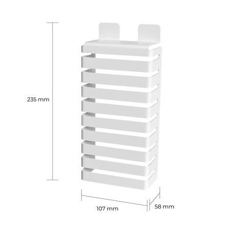 กล่องเหล็กใส่มีด SPACEMAKER 10.7X5.8X23.5ซม. สีขาว_3