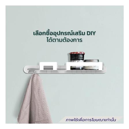 แผ่นชั้นแขวนของเหล็ก SPACEMAKER 53.3X2.1X5 ซม. สีเทา_2