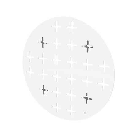 แผ่นเหล็กติดผนัง SPACEMAKER 40.5X2.2X40.5 ซม. สีขาว_0