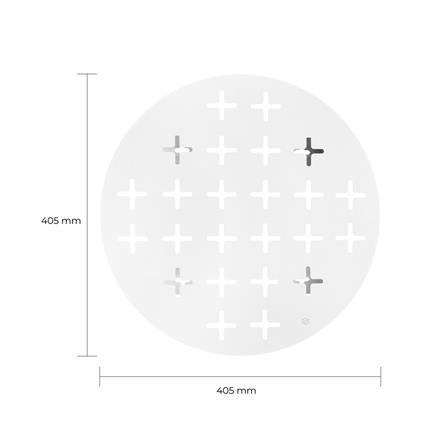 แผ่นเหล็กติดผนัง SPACEMAKER 40.5X2.2X40.5 ซม. สีขาว_3