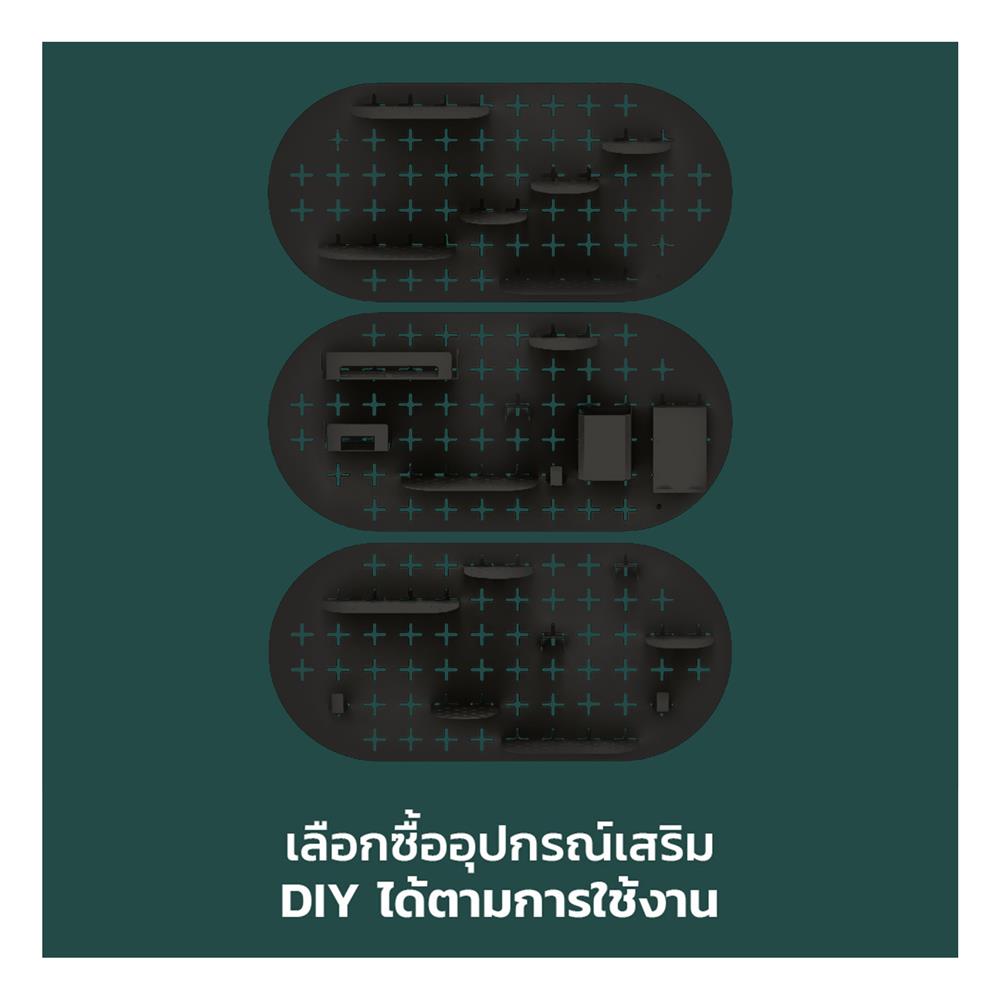 แผ่นเหล็กติดผนัง SPACEMAKER 84.6X2.2X40.5 ซม. สีดำ