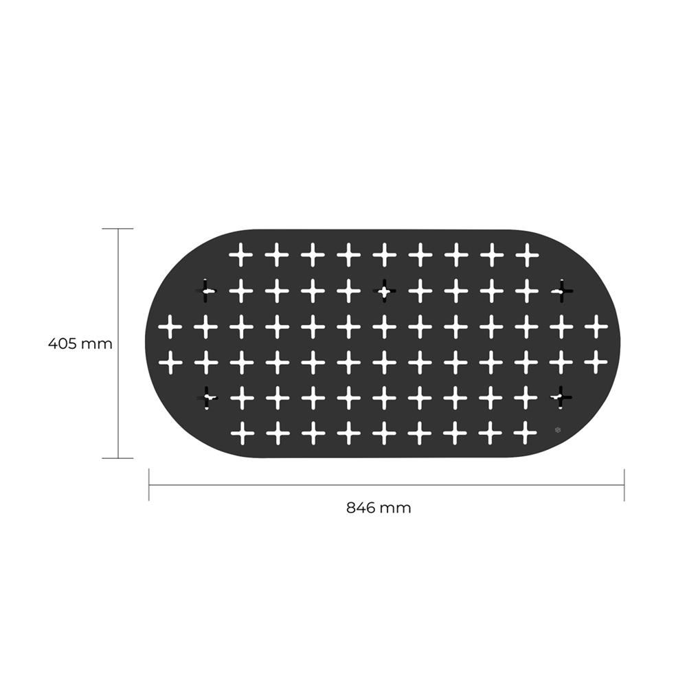 แผ่นเหล็กติดผนัง SPACEMAKER 84.6X2.2X40.5 ซม. สีดำ