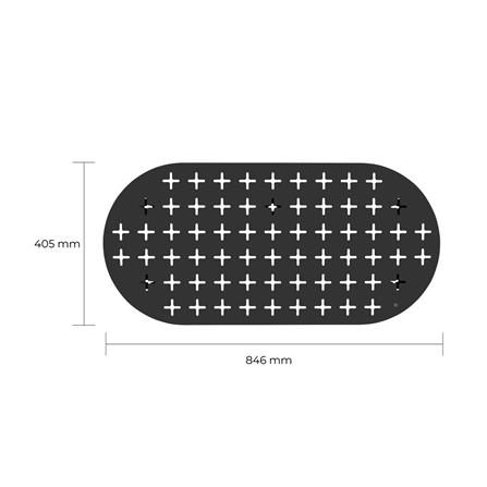 แผ่นเหล็กติดผนัง SPACEMAKER 84.6X2.2X40.5 ซม. สีดำ_3