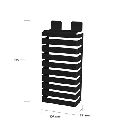 กล่องเหล็กใส่มีด SPACEMAKER 10.7X5.8X23.5 ซม. สีดำ_4