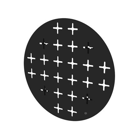 แผ่นเหล็กติดผนัง SPACEMAKER 40.5X2.2X40.5 ซม. สีดำ_0