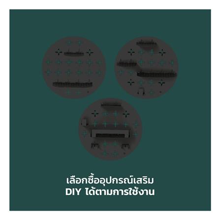 แผ่นเหล็กติดผนัง SPACEMAKER 40.5X2.2X40.5 ซม. สีดำ_2