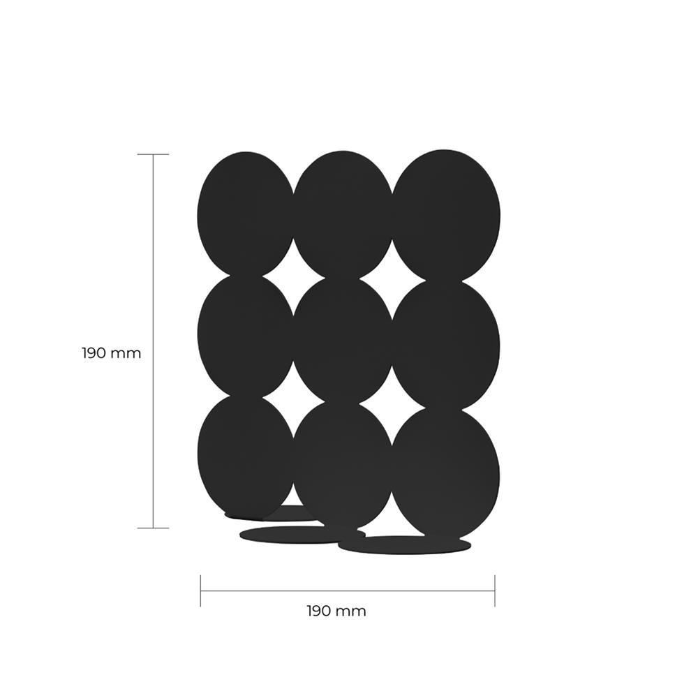 ที่กั้นหนังสือเหล็ก SPACEMAKER A1-008-B 19X12.6X19 ซม. สีดำ