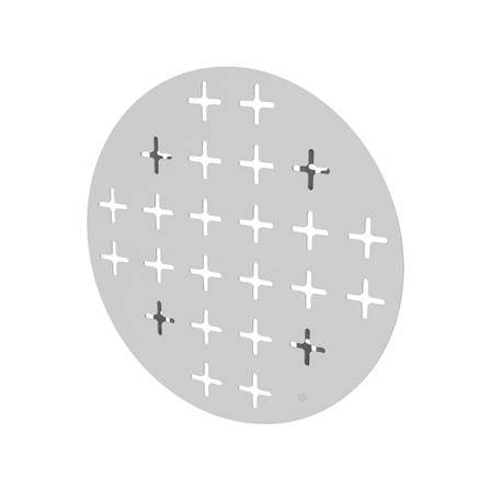 แผ่นเหล็กติดผนัง SPACEMAKER 40.5X2.2X40.5 ซม. สีเทา_0