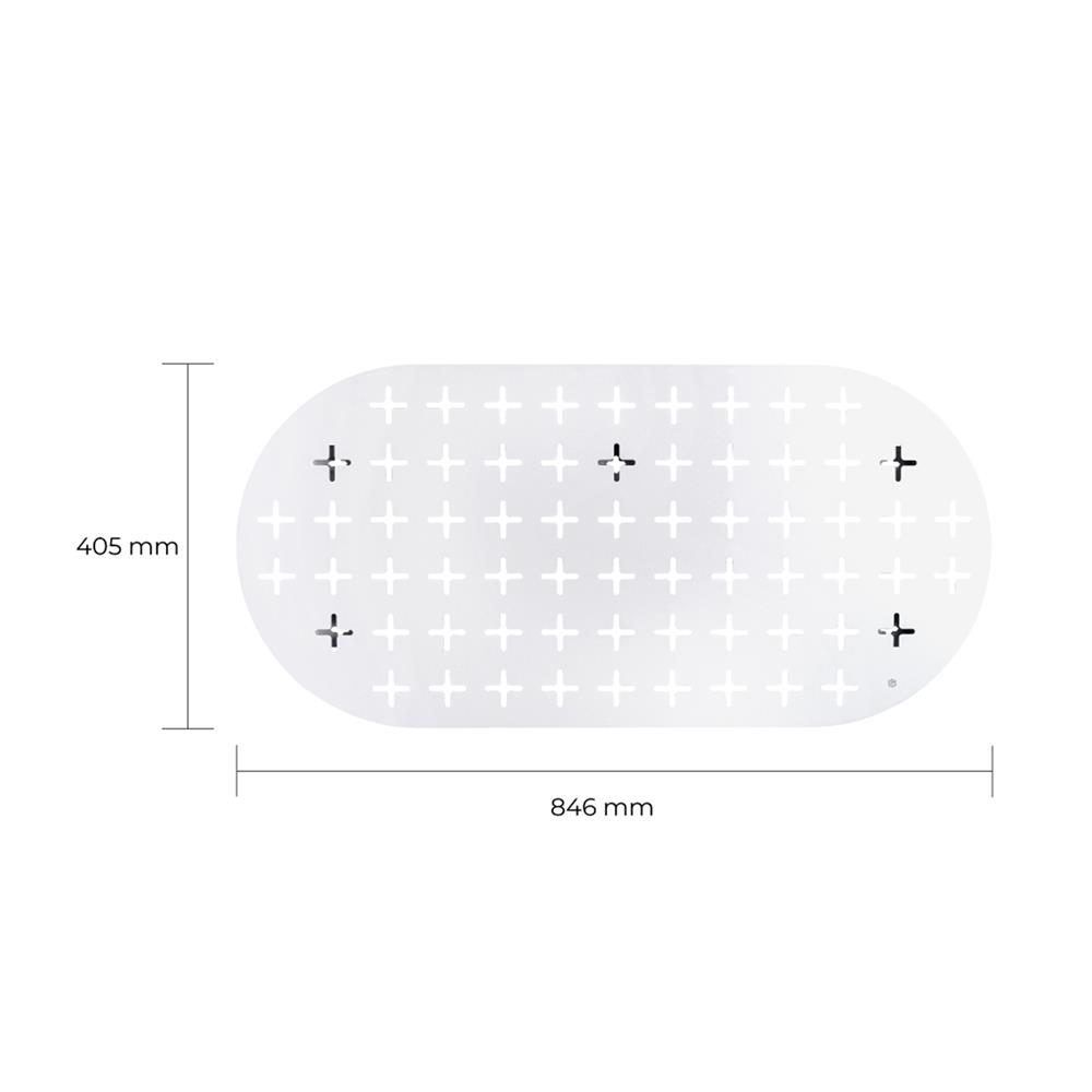 แผ่นเหล็กติดผนัง SPACEMAKER 84.6X2.2X40.5 ซม. สีขาว