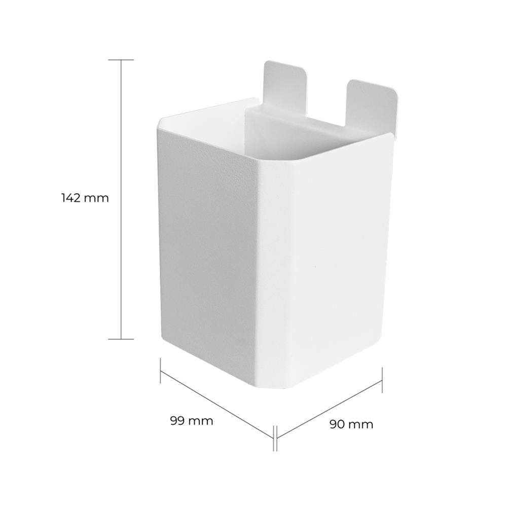 กล่องเหล็กใส่ของ SPACEMAKER 9.9X9X14.2 ซม. สีขาว