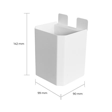กล่องเหล็กใส่ของ SPACEMAKER 9.9X9X14.2 ซม. สีขาว_3
