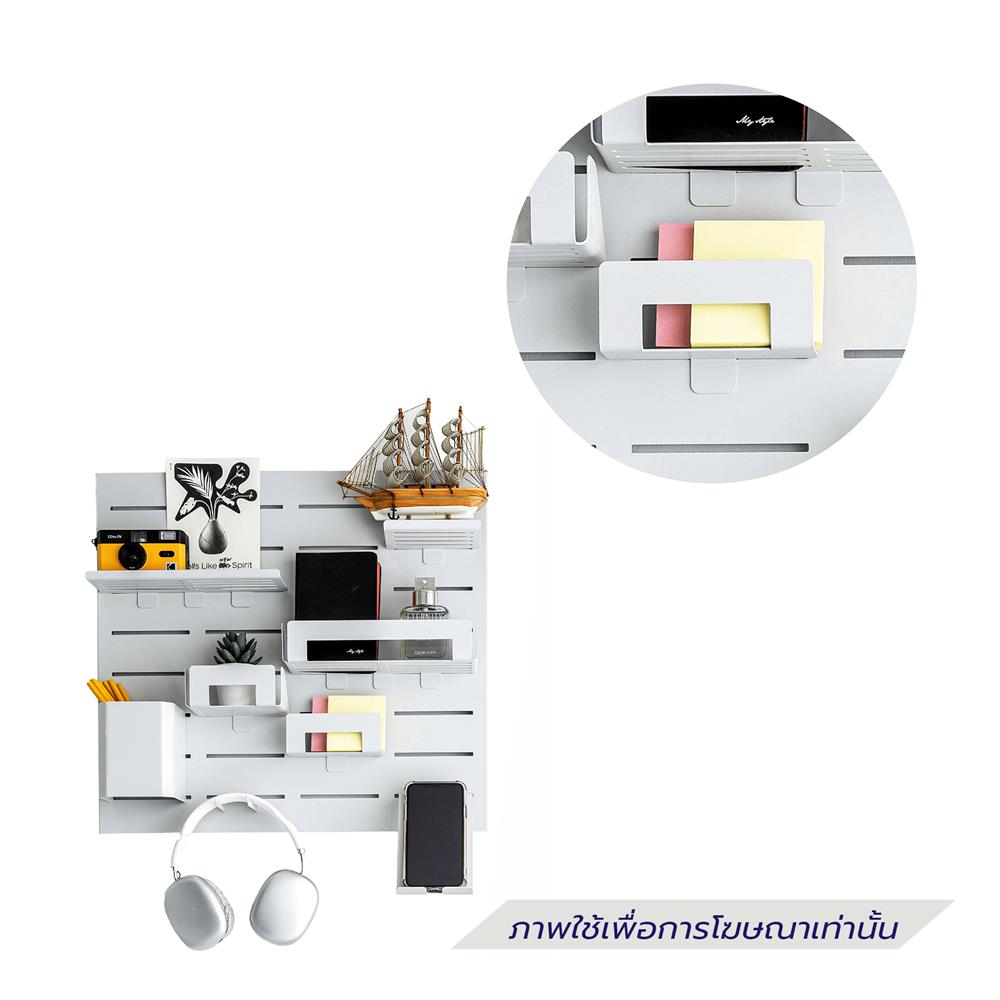 แผ่นชั้นวางหนังสือ SPACEMAKER 12.4X4.7X7.1 ซม. สีขาว