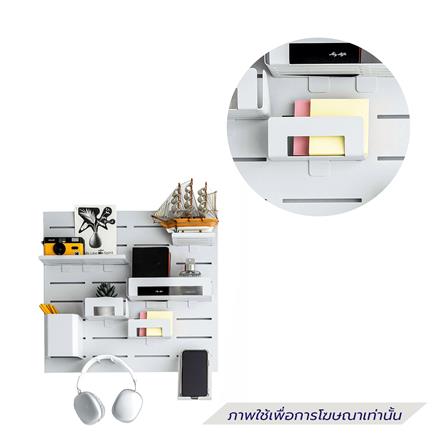 แผ่นชั้นวางหนังสือ SPACEMAKER 12.4X4.7X7.1 ซม. สีขาว_2