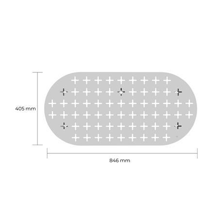แผ่นเหล็กติดผนัง SPACEMAKER 84.6X2.2X40.5 ซม. สีเทา_3