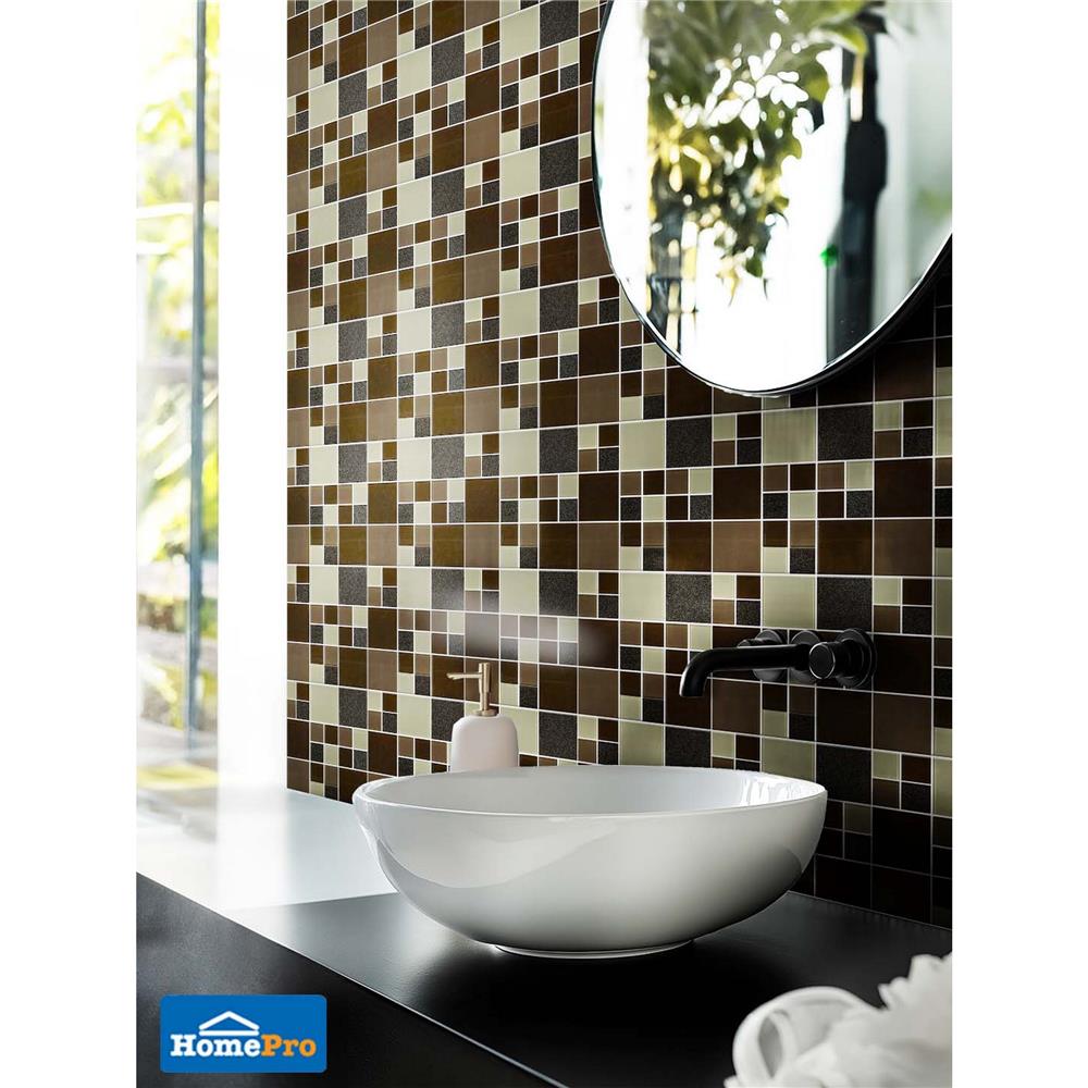 โมเสคแก้ว 30x30 ซม. DURAGRES คูบี้ บราว์น